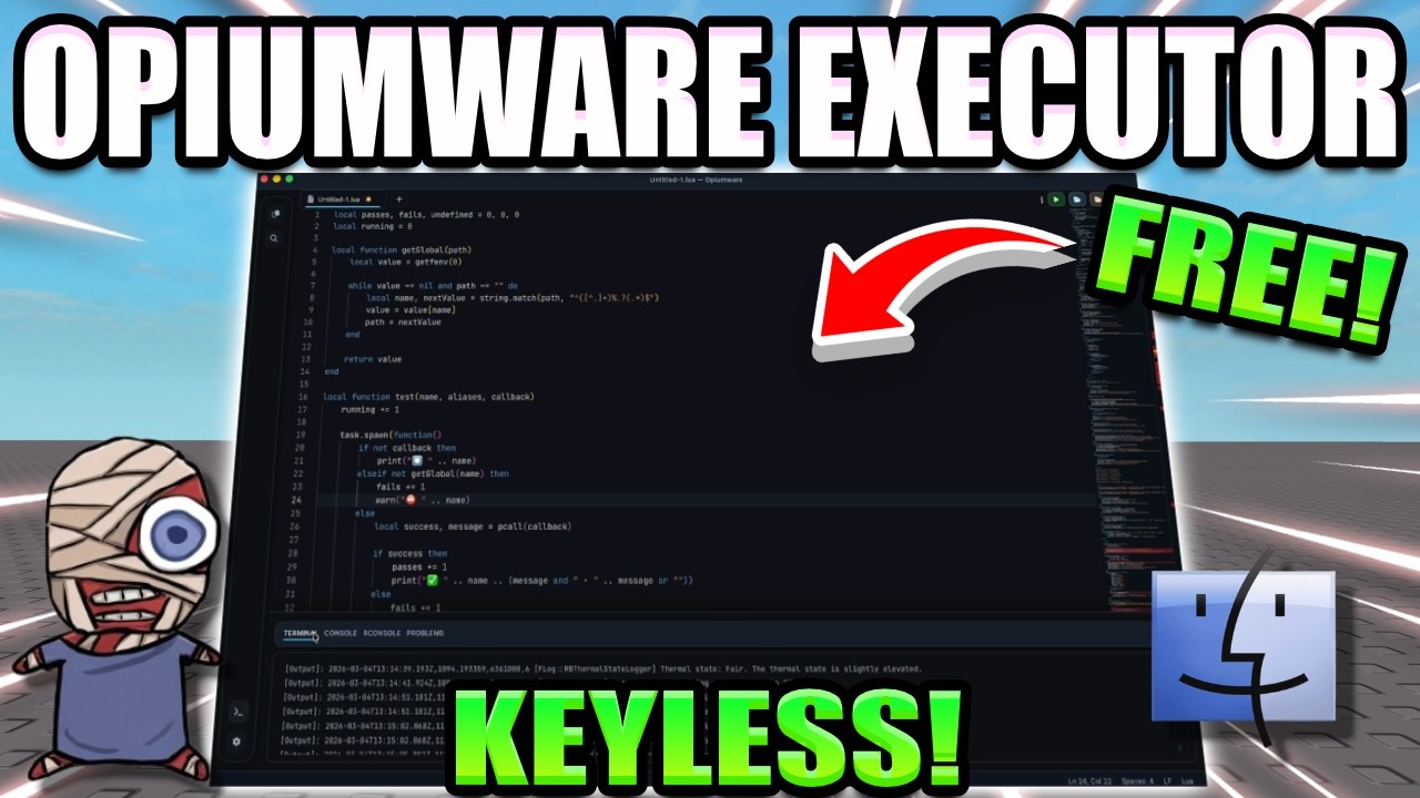 Opiumware Executor full interface — editor, Script Hub, and settings panel overview